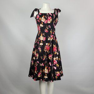 Hearts & Roses Flower Cotton Dress Size 12